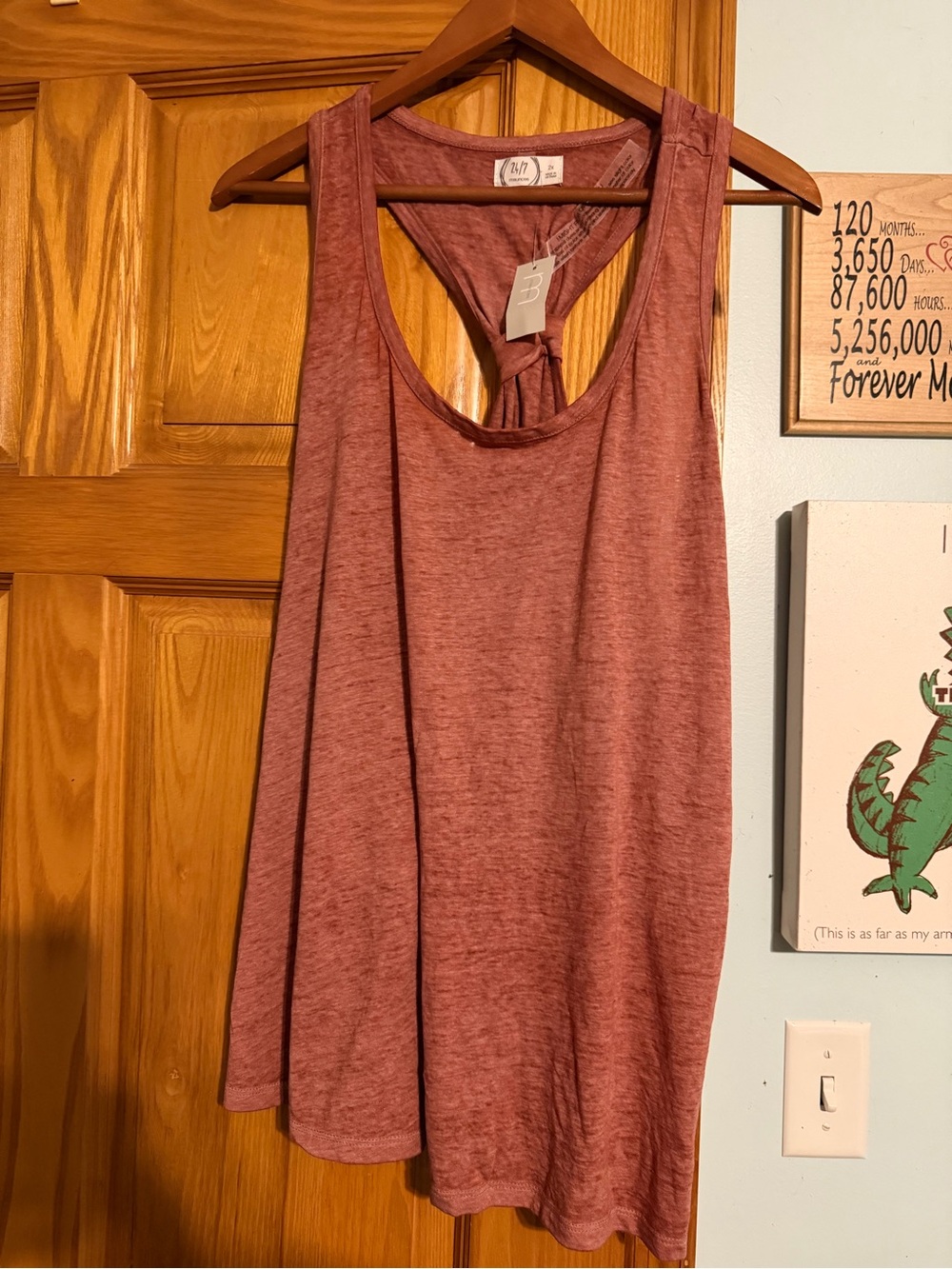 Heathered Rose Sleeveless Tank Top